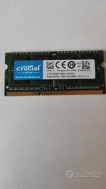 Memoria RAM SODIMM 8 GB DDR3 1600 laptop notebook