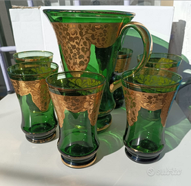 Servizio 6 Bicchieri con Brocca Vintage