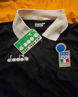 Maglia da arbitro di calcio FIGC anni '90 nuova