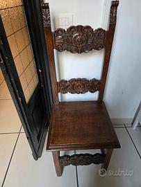 sedia legno antico