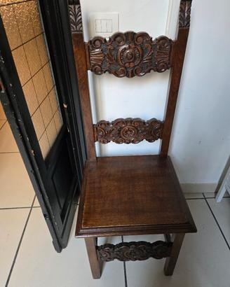 sedia legno antico