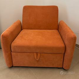 Poltrona Letto salvaspazio Arancione