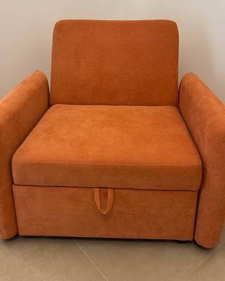 Poltrona Letto salvaspazio Arancione