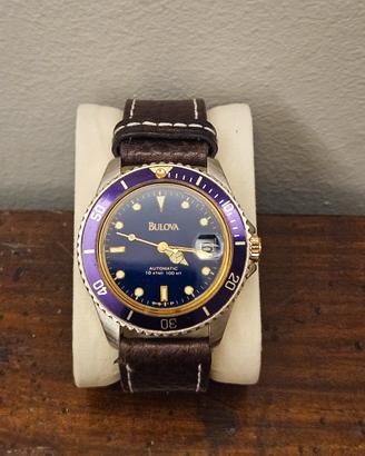 Bulova submariner purple e gold