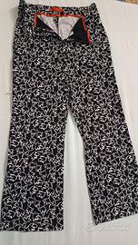Pantaloni donna MAX&Co.floreali bianchi e neri