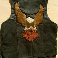 Corpetto vintage Harley Davidson in pelle da moto