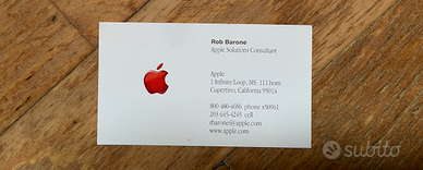 Raro Biglietto da Visita Apple Vintage Fine anni90