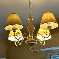 Lampadario 4 luci shabby