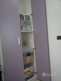 Libreria e armadio a due ante