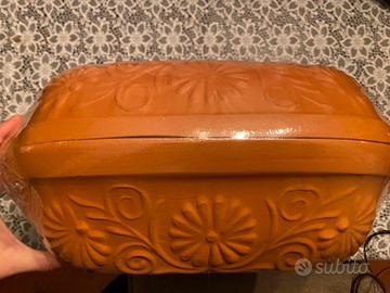 Rostiera originale in terracotta ancora sigillato