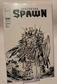 MEDIEVAL SPAWN #1 Mattina e McFarlane B&W VARIANT
