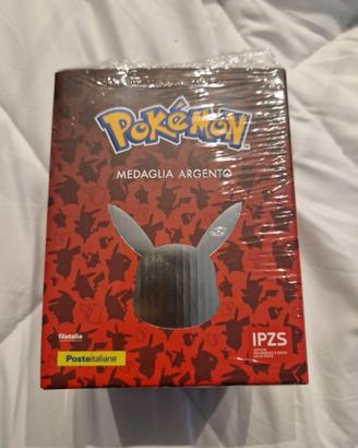Pokemon medaglia argento 925 -  poste italiane