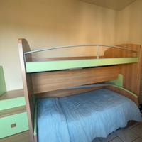 Letto a castello estraibile