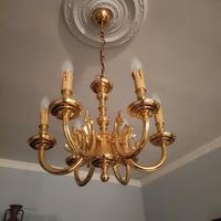 Lampadario coppia applique bronzo dorato vintage