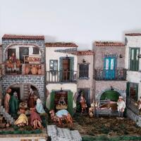 Presepe artigianale in stile popolare