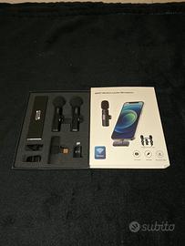 Set Microfoni Lavalier Wireless QHOT - Dual Mic p
