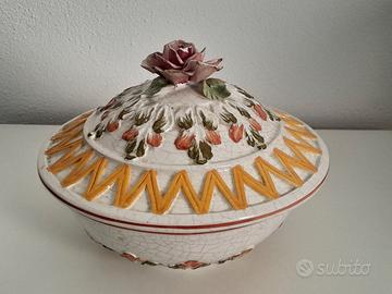 Ciotola contenitore in porcellana Bassano smaltata