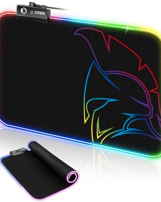 Tappetino mouse Gamer Dark MousePad RGB LED