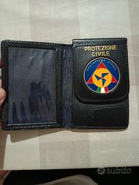 portafoglio distintivo protezione civile 