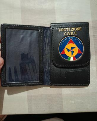 portafoglio distintivo protezione civile 