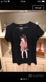 Tshirt 100% cotone nero Zoe tg 2