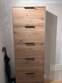 Scarpiera 65x174x15 cm legno Oak