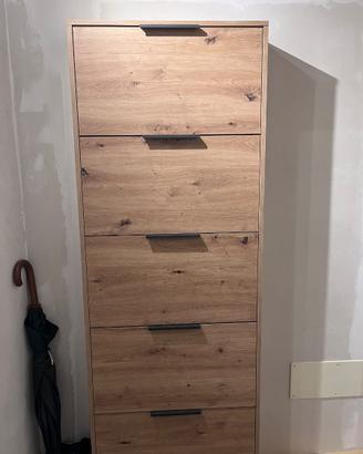 Scarpiera 65x174x15 cm legno Oak