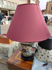 Lampada con vaso cinese magenta