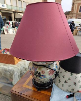 Lampada con vaso cinese magenta