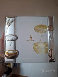 Cornice foto argento battesimo