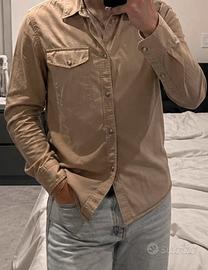 Camicia beige Studio Collection uomo oversize