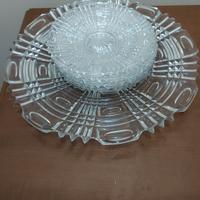 piatto e 6 piattini in vetro