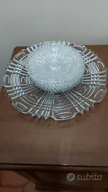 piatto e 6 piattini in vetro