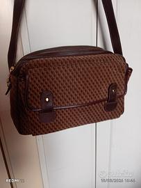 Borsa Alexander vintage di camoscio stampato