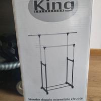 Stender doppio con ruote