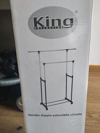 Stender doppio con ruote