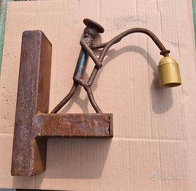 porta lampada da parete 
