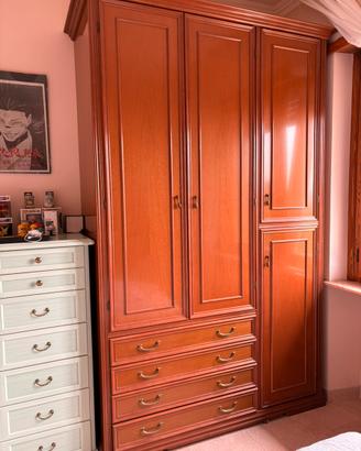 Armadio camera da letto tamburato noce chiara