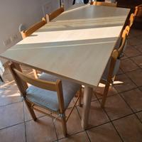 Tavolo allungabile legno + 6 Sedie