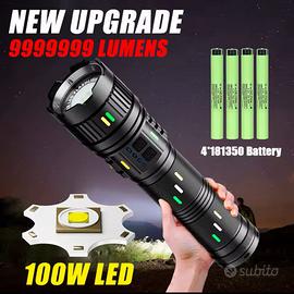 TORCIA LED DA 100W PROFESSIONALE POTENTE RICARICA