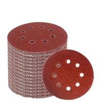 20 Pz Dischi 8 Fori Carta Vetrata grana 80 125 Mm