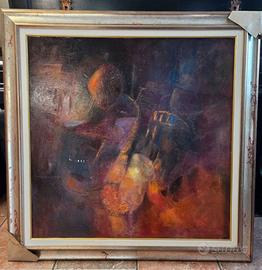 Quadro Dipinto Romano Sala "Saxs" 80x80 cm
