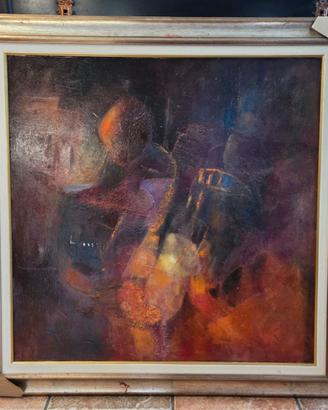 Quadro Dipinto Romano Sala "Saxs" 80x80 cm
