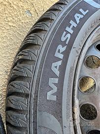 4 gomme invernali 175/55 R14 con cerchi Fiat 500