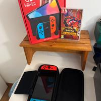 Nintendo Switch OLED nuova + custodia +  pokemon