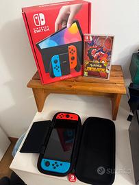 Nintendo Switch OLED nuova + custodia +  pokemon