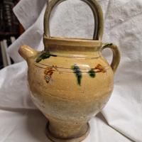 Brocca terracotta maiolicata Sec. XIX H. 30 Jug  V