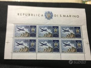 Foglietto di San Marino raro 1954