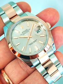 Rolex DJ 41 acc. oro rosa 126301 sundust like new