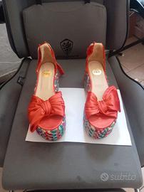 Sandali Espadrillas RAS - Rosse con Fiocco